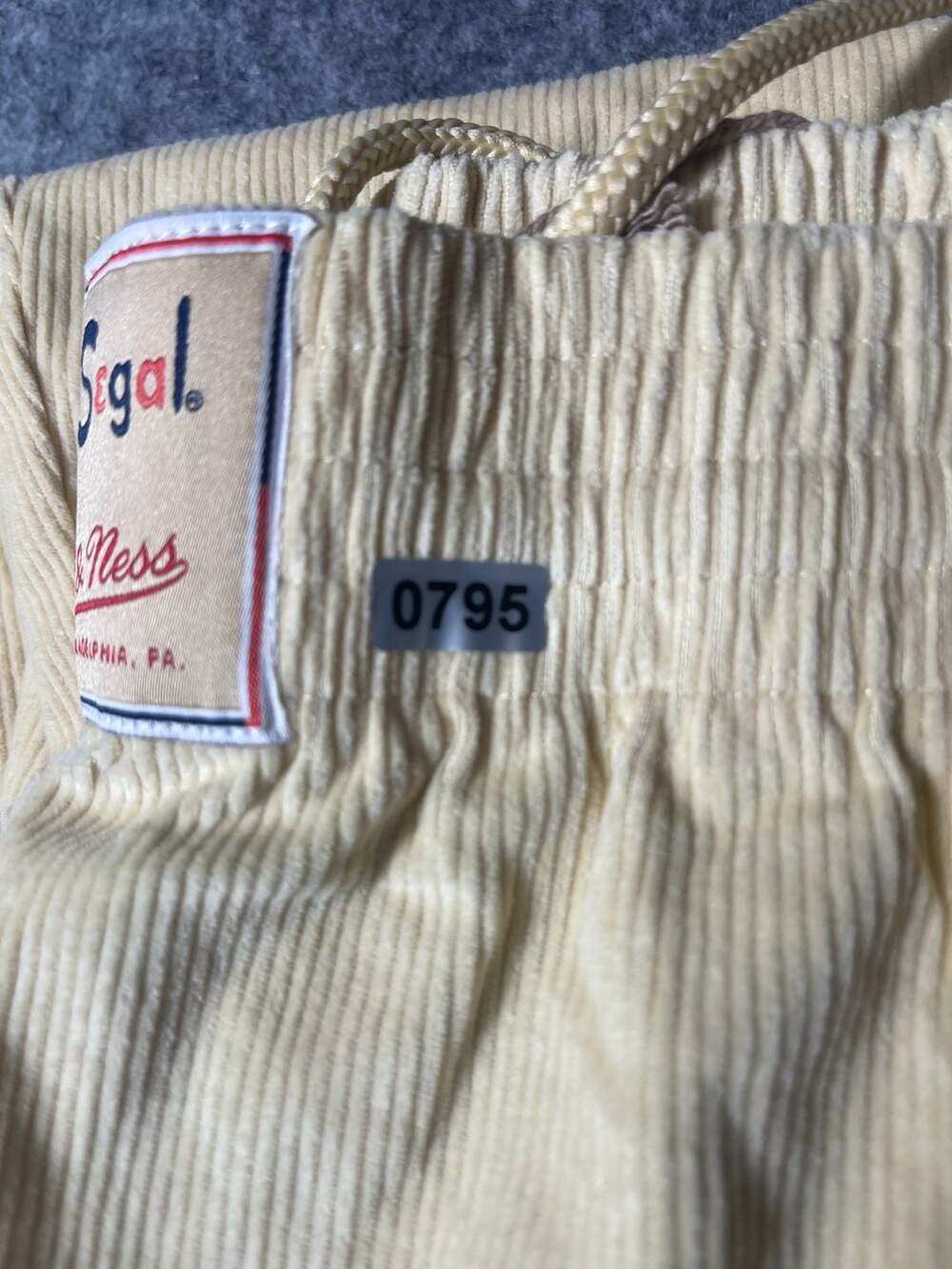 Mitchell & Ness x Fred Segal Corduroy Tearaway Pants Cream - Picture 8 of 8